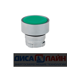 MTB2-BA3 Головка кнопки плоская, зеленый, металл