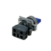 MTB4-BK36711 Переключатель на 3 положения с фиксацией и подсветкой, синий, 1NO, 24V AC/DC, IP65, металл