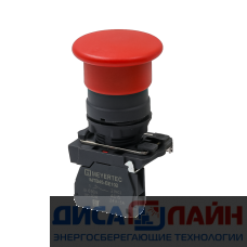 MTB5-AC42 Кнопка грибовидная красная, 40 мм, пружиный возврат, 1NС, IP65, пластик