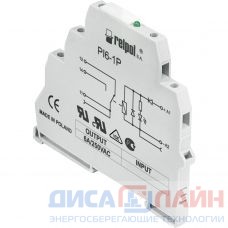 Интерфейсное одноканальное реле  PI6-1P-230VAC/DC 